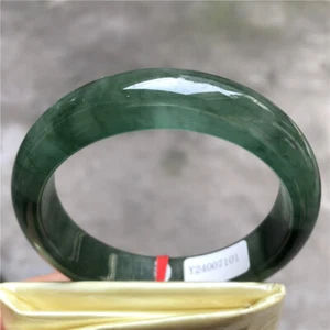 Pulsera brazalete jadeíta jade Myanmar verde helado natural 56 mm - Imagen 1 de 11