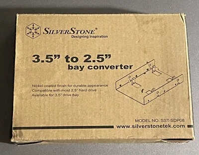 NEW SilverStone 3.5" to 2.5" Bay Converter Drive SDD HDD - Image 1 of 2