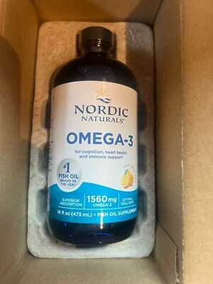 Nordic Naturals Omega 3 Lemon Cognition Heart Health & Immune Support 16Oz  7/26 - Image 1 of 4