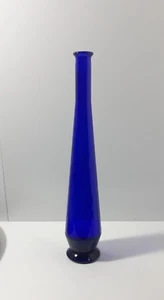 Vintage Italian Empoli Genie Bottle Cobalt Blue Glass Original Label 12"H - Foto 1 di 6