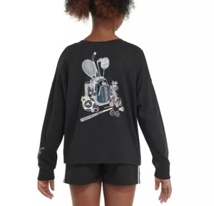 Adidas Girls 10-12 Loose Fit Play What You Love Graphic Top Pit to Pit 20" $30 - Picture 1 of 13