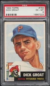 1953 Topps #154 Dick Groat SHORT PRINT PSA 6 Pirates - Picture 1 of 2