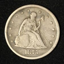 1875-S 20c Silver Twenty Cent Piece San Francisco Mint - Free Shipping USA