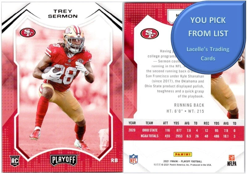 2021 Panini Playoff NFL Football ROOKIE Cards - U-Pick From List - Image 1 of 1