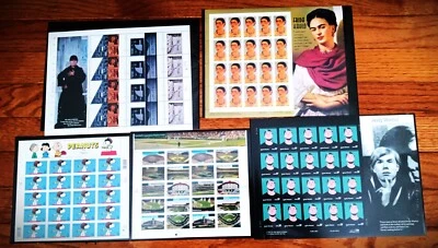 5 USPS full sheets 2000,2001,2002..4 .34c, 1 .37c MNH face $34.40 - Image 1 of 4