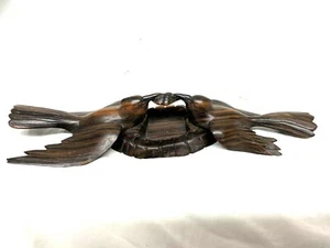 Vintage handgeschnitzte Holz Vögel ~ außergewöhnliches Teakholz gemasert - Bild 1 von 10