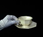 Belle tasse et soucoupe octogonale Montereau