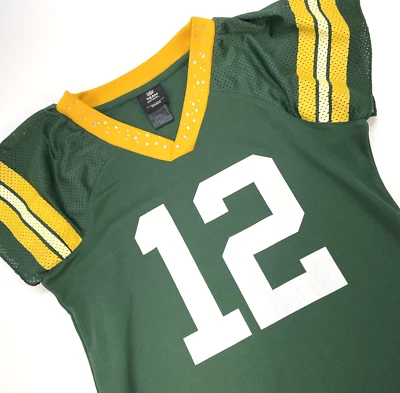 Женская футболка Green Bay Packers команды NFL Reebok No12 Rodgers Fancy размер S зеленая желтая - Изображение 1 из 4