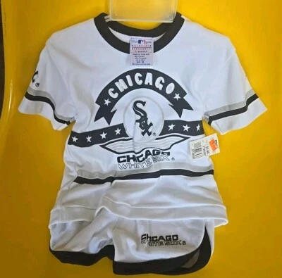 Vintage Chicago White Sox 18M 2 Piece Baby Outfit Shirt & Shorts By Babyfair NWT - Image 1 of 4