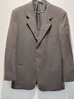Giorgio Armani Suit Jacket Men 39 Gray Black Coat Luxury Wool Silk Blend