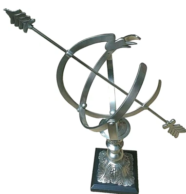 Esfera Grande con Flecha Armilar Decoración Metal Vintage 17 1/2" Alto Foto 1 de 2