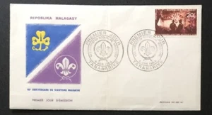 Scouting 40th Anniversary Vintage 1964 Madagascar Commemorative F.D.C. - Picture 1 of 2