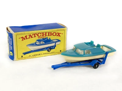 Lot 7943 Matchbox Nr. 9 Cabin Cruiser and Trailer mit OVP - Bild 1 von 4