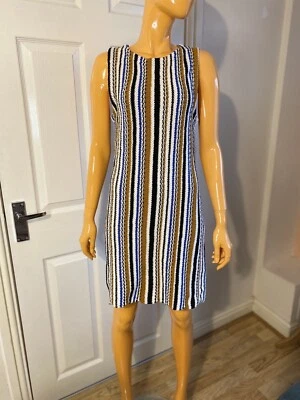 Vestido Zara Tejido Multicolor Sin Mangas Bodycon Rayas Talla Pequeña UK8 EU36 Foto 1 de 4