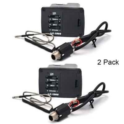 2Pcs UK2000 UK Ukulele Guitar Piezo Pickups 2-Bands EQ Equalizer Preamp Pickups - Image 1 of 4