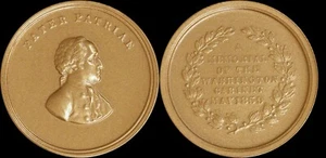 1859 Pater Patraie - Washington Cabinet Yellow Bronze Medal Restrike - Picture 1 of 2