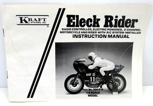 Vintage Rc / Kraft / Eleck Rider 1/6 Motorcycle Instruction Manual -Q - Picture 1 of 17