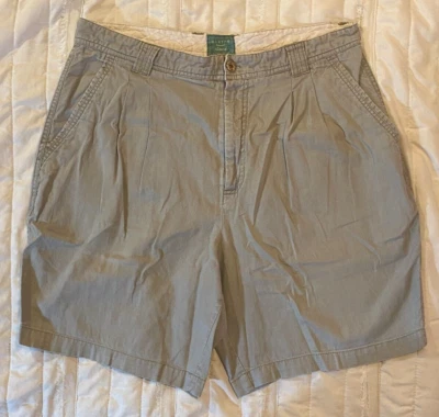Baxter Brand Natural Clothing Co Shorts Mens 36 Grey Linen Cotton Blend Pleated - Image 1 of 4