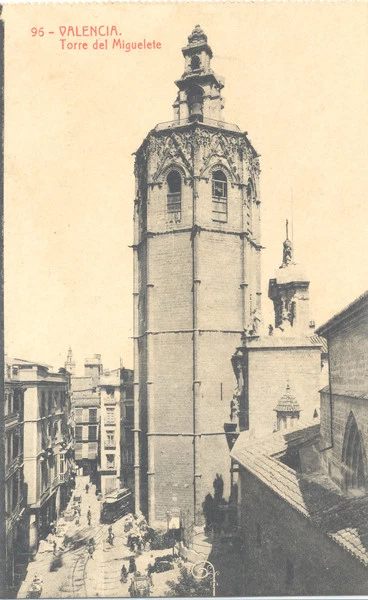 ANTIGUA POSTAL VALENCIA TORRE DEL MIGUELETE TOWER OLD POSTCARD     TC11500 - Imagen 1 de 1