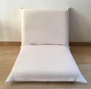 MUJI Large Floor Chair 100% Washed Cotton Cover Soft Comfort Japan New - Picture 1 of 5