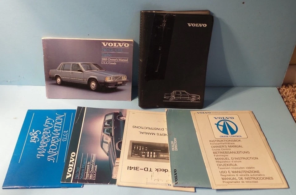85 1985 Volvo 740 GL/740 GLE/740 Turbo/Station Wagon owners manual  Foto 1 de 1