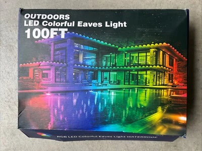 100 Feet Permanent Outdoor RGB LED COLORFUL Eaves Lights, Waterproof, APP - Image 1 of 3