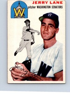 VINTAGE BASEBALL CARD TOPPS 1954 JERRY LANE WASHINGTON SENATORS  NO46