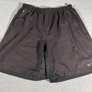 Nike Shorts Black Men's Size Extra Large Mens FIT DRY Elastic Drawstring 142795 - Picture 1 of 19