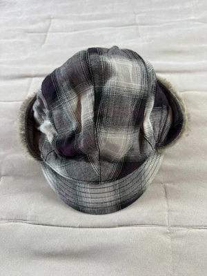 Gorra Sherlock de piel sintética a cuadros Scala Pronto talla única con orejeras. Foto 1 de 4