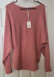 Vila Milano Womens Medium Pullover Knit Sweater Dolman Sleeves Pink NWT - Picture 1 of 9