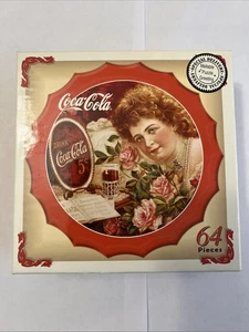 COCA COLA BOTTLE CAP Mini Jigsaw Puzzle 64 Pieces REFRESHES IN THE EVENING 1999 - Picture 1 of 2
