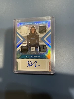 2023 Panini Chronicles Hailie Deegan Cornerstone Materials Quad Patch Auto /25 - Image 1 of 2