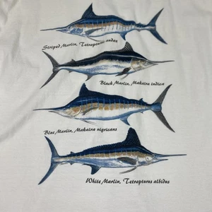 Camisa PENN Para Hombres XL Blanca Bolsillo Camiseta Marlín Pesca Gráfico Hanes Beefy-T - Imagen 1 de 12