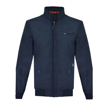 Lambretta Mens Navy ShowerProof Classic Harrington MOD Scooter Jacket Coat - Image 1 of 2