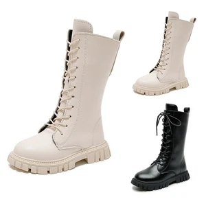 Mädchen Kinder Kinder Reißverschluss Schule Freizeit Winter Halbhohe Biker Stiefel Schuhe Größe - Bild 1 von 26
