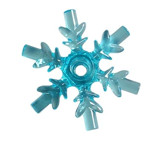 LEGO Crystal Ice Snowflake Trans Light Blue x789 6278421 Frozen Parts Pieces - Imagen 1 de 2