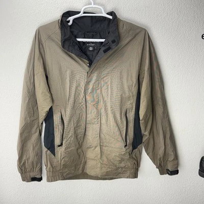 Chaqueta FootJoy DryJoys Para Hombre Grande Marrón Cremallera Completa Calce Relajado Foto 1 de 4