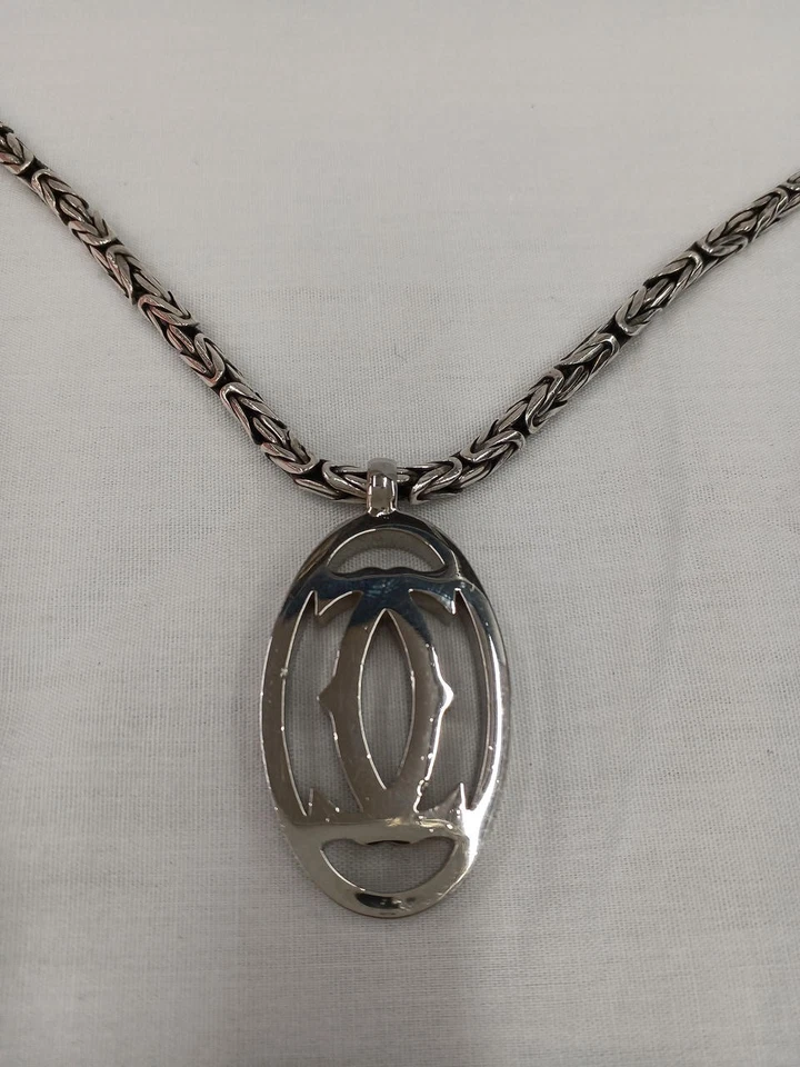 Número do modelo Cartier: pingente de logotipo colar de prata pingente de logotipo - Imagem 1 de 4