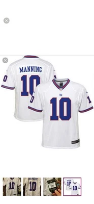 Eli Manning #10 New York Giants Nike NFL On Field Football Jersey Youth Large - Image 1 of 4
