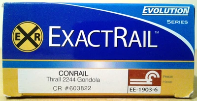 HO SCALE EXACTRAIL THRALL GONDOLA CONRAIL #603822 EE-1903-6 - Image 1 of 3
