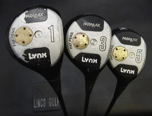 Set of 3 Lynx Parallax 1, 3 & 5 Woods Stiff Graphite Shafts Mixed Grips - Picture 1 of 5