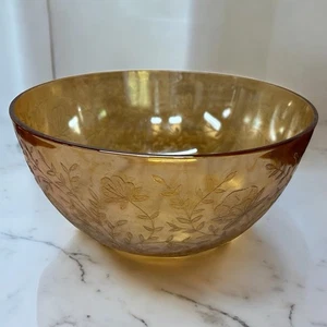 Vintage Jeanette Floragold Louisa Iridescent 9" Serving Bowl / Salad Bowl - Picture 1 of 7