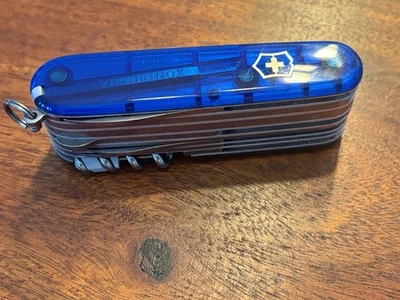 Victorinox Swiss Champ - V493 - Translucent Blue - Pliers & Magnifying Glass - Image 1 of 4