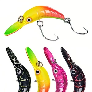 4x Mini Forellen Wobbler | Crankbait Set 50mm/2,5g Barsch Set Köder Einzelhaken - Bild 1 von 6