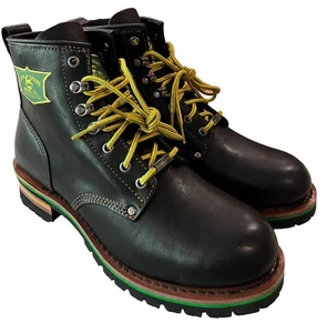 "Botas de trabajo John Deere Skechers Cascades para hombre talla 11 de cuero negro 6"" Goodyear NUEVAS" - Imagen 1 de 14