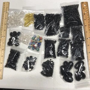 Lot of Jewelry Making Craft Black Beads Multicolor Beads 26 oz - Picture 1 of 10