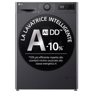 LG F4R5011TSMB LAVATRICE 11 KG 1400 GIRI INVERTER AI DD VAPORE CL. A NERO - Foto 1 di 11