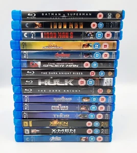 15x Superhero Bluray Films Bundle Joblot Marvel Spiderman Thor X-Men Superman - Picture 1 of 6