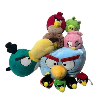 Angry Birds Soft Plush Toy Doll Lot Of 10 Pre Owned All Different Sides Clean. - Image 1 of 4