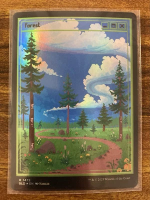 MTG✨Pixel FOREST (Full Art) FOIL✨SLD v_.02  MINT RARE Land Jubilee UNPLAYED ! - Image 1 of 4